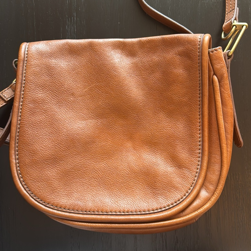 Fossil Brown Leather Crossbody Bag